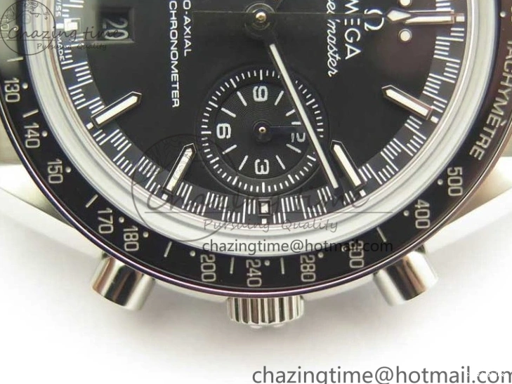1219 WellDesigned Speedmaster Moonwatch OMF 1:1 Best Edition Black Dial SS Hand on SS Bracelet A 8043